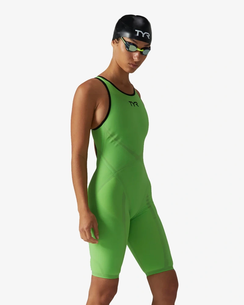 Гидрокостюм с открытой спиной TYR Venzo Open Back Swimsuit - Solid